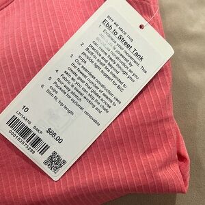 Lululemon Ebb to street tank top b/c cup